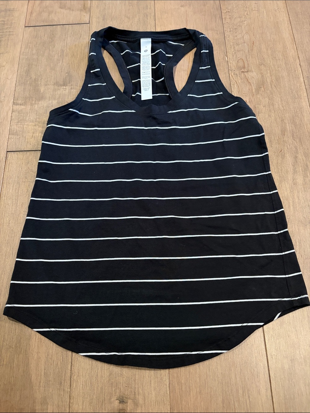 Lululemon Women’s Navy & White Striped Racerback Love Tank Top